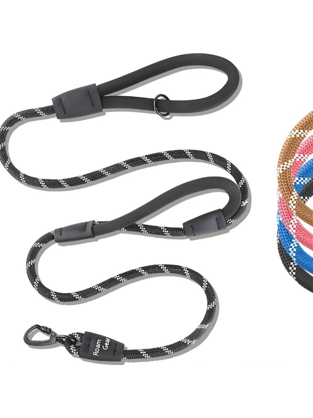 6ft Heavy Duty Dog Leash with Padded Handles, Reflective, Weatherproof, Locking